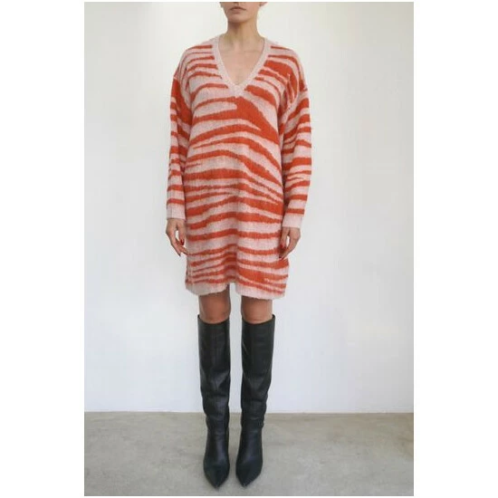 Religion Blue Oversized Knit Tunic Dress 9 Religion Blue Oversized Knit Tunic Dress - Image 9