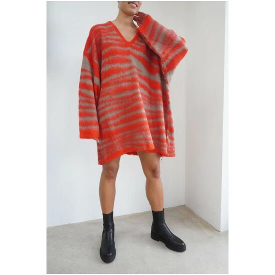 Religion Blue Oversized Knit Tunic Dress 10 Religion Blue Oversized Knit Tunic Dress - Image 10