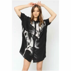 Religion Black Tunic Dress In Slinky Cupro With Pockets -Religion Shop unnamed file 169