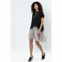 Religion Black Mini Shirt Dress With A Tie Waist -Religion Shop unnamed file 189