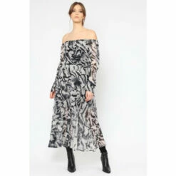 Religion Black/White Off The Shoulder Prosper Dress -Religion Shop unnamed file 194