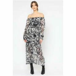 Religion Black/White Off The Shoulder Prosper Dress -Religion Shop unnamed file 195