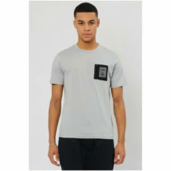 Religion Grey Regular Fit T-Shirt With Taslon Zip Pocket -Religion Shop unnamed file 255