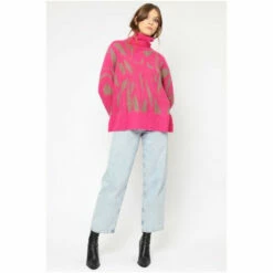 Religion Brown Lush Polo Jumper With Abstract Pattern -Religion Shop unnamed file 299