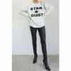 Religion White Slogan Jumper With Star Dust
