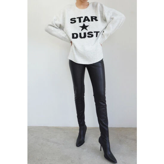Religion White Slogan Jumper With Star Dust 1 Religion White Slogan Jumper With Star Dust