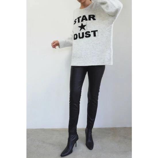 Religion White Slogan Jumper With Star Dust 2 Religion White Slogan Jumper With Star Dust - Image 2