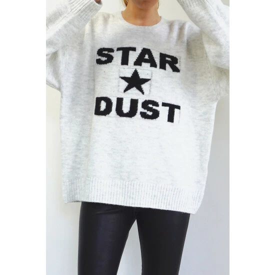 Religion White Slogan Jumper With Star Dust 4 Religion White Slogan Jumper With Star Dust - Image 4