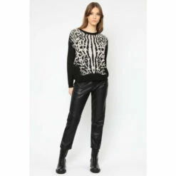 Religion Brown Crew Neck Glitch Jumper