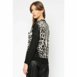 Religion Brown Crew Neck Glitch Jumper -Religion Shop unnamed file 315