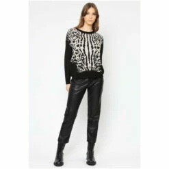 Religion Brown Crew Neck Glitch Jumper -Religion Shop unnamed file 316