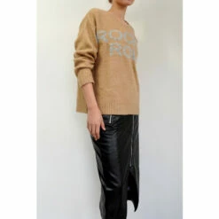 Religion Brown Camel Slogan Jumper With Rock N Roll -Religion Shop unnamed file 320
