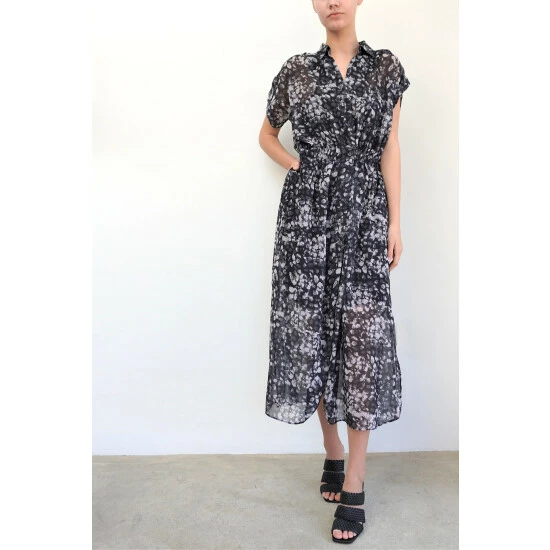 Religion Grey Print Desk To Dinner Shirt Dress 4 Religion Grey Print Desk To Dinner Shirt Dress - Image 4