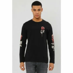 Religion Black Regular Fit Long Sleeve T-Shirt