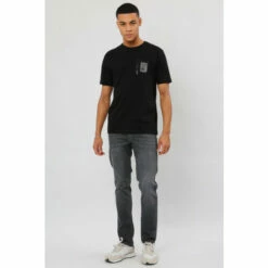 Religion Black Regular Fit T-Shirt With Taslon Zip Pocket -Religion Shop unnamed file 409