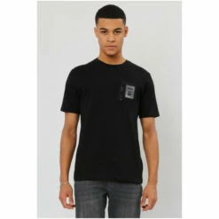 Religion Black Regular Fit T-Shirt With Taslon Zip Pocket -Religion Shop unnamed file 410