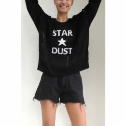 Religion Black Spirit Jumper In Soft Loose Knit With Slogan