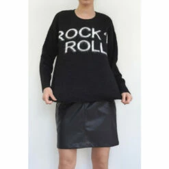 Religion Black Black Slogan Jumper With Rock N Roll -Religion Shop unnamed file 465