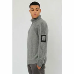 Religion Grey Chunky Roll Neck Knit -Religion Shop unnamed file 498