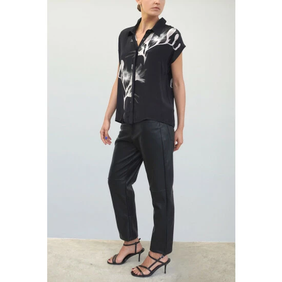 Religion Black Cap Sleeve Strike Shirt 4 Religion Black Cap Sleeve Strike Shirt - Image 4