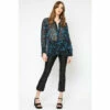 Religion Blue Oversized Georgette Wild Shirt
