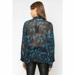 Religion Blue Oversized Georgette Wild Shirt -Religion Shop unnamed file 529