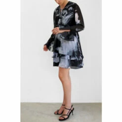 Religion Black A Line Ashley Tunic Dress With Frill Hem In Abstract Cloud Print 2 Religion Black A Line Ashley Tunic Dress With Frill Hem In Abstract Cloud Print -Religion Shop unnamed file 53