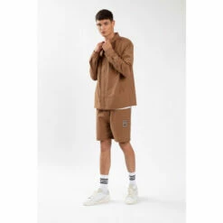 Religion Brown Slim Fit Shirt Featuring Chest Pockets And Patch Detail. -Religion Shop unnamed file 536