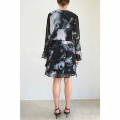 Religion Black A Line Ashley Tunic Dress With Frill Hem In Abstract Cloud Print 3 Religion Black A Line Ashley Tunic Dress With Frill Hem In Abstract Cloud Print -Religion Shop unnamed file 54