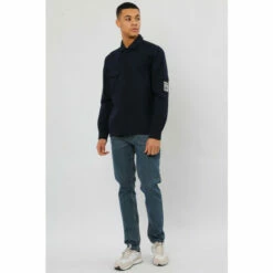 Religion Blue Classic Shirt With Chest Pocket And Front Zip Closure -Religion Shop unnamed file 541