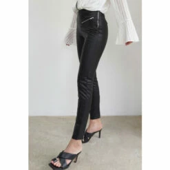 Religion Black Steel Faux Skinny Leather Leggings With Zip Details -Religion Shop unnamed file 550