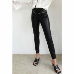 Religion Black Steel Faux Skinny Leather Leggings With Zip Details -Religion Shop unnamed file 551