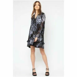 Religion Black A Line Ashley Tunic Dress With Frill Hem In Abstract Cloud Print 6 Religion Black A Line Ashley Tunic Dress With Frill Hem In Abstract Cloud Print -Religion Shop unnamed file 57