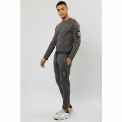 Religion Black Slim Fit Brushed Back Sweat Pants With Drawstring Waist -Religion Shop unnamed file 629