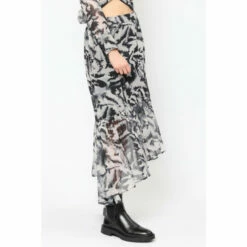 Religion Black Assymetric Midi Dazzle Skirt In Nude And Black Print -Religion Shop unnamed file 684