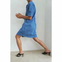 Religion Blue Chambre Denim Tunic Mini Dress With Stud Details -Religion Shop unnamed file 69