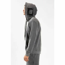Religion Grey Fitted Hoodie With Pouch Pocket Patch Pocket On The Hood. -Religion Shop unnamed file 702