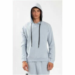 Religion Blue Fitted Hoodie With Pouch Pocket Patch Pocket On The Hood. -Religion Shop unnamed file 708