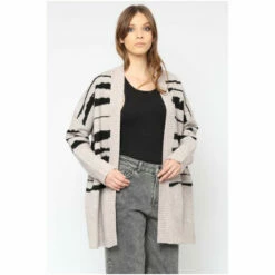 Religion Black Large Abstract Jaquard Stripe Cherish Cardigan -Religion Shop unnamed file 759