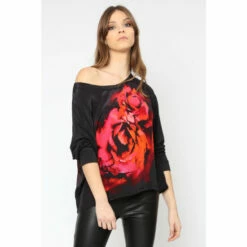 Religion Red Bold Red Strike Batwing Top