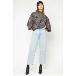 Religion Brown Batwing Bold Roll Neck Top In Neutral Animal Print 4 Religion Brown Batwing Bold Roll Neck Top In Neutral Animal Print -Religion Shop unnamed file 779