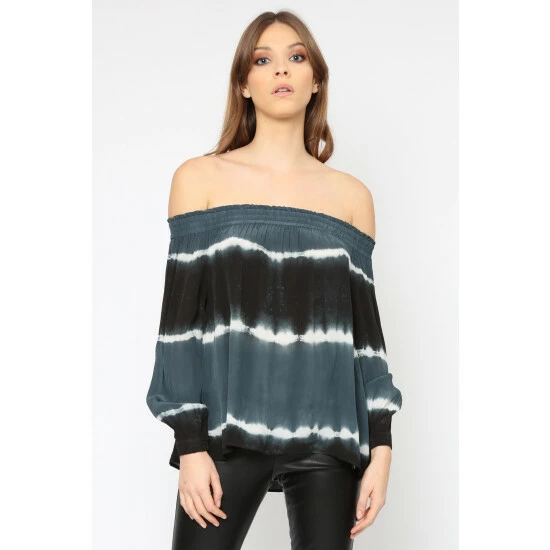 Religion Blue Off The Shoulder Structure Top 2 Religion Blue Off The Shoulder Structure Top - Image 2
