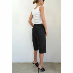 Religion Black Faux Leather Tailored Shorts With Pocket Details -Religion Shop unnamed file 805