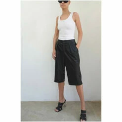 Religion Black Faux Leather Tailored Shorts With Pocket Details -Religion Shop unnamed file 806