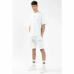 Religion White Relaxed Fit Shorts With Printed Branding And Patch. -Religion Shop unnamed file 815