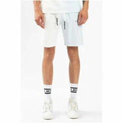 Religion White Relaxed Fit Shorts With Printed Branding And Patch. -Religion Shop unnamed file 816