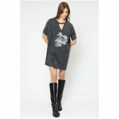 Religion Black Heart Tee Dress With Sequin Embellishment -Religion Shop unnamed file 82