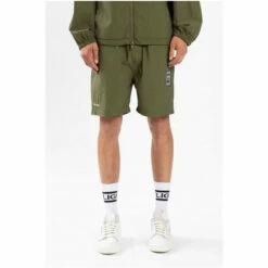 Religion Green Easy Fit Shorts With Patch Detail And Elasticated Waist. -Religion Shop unnamed file 821