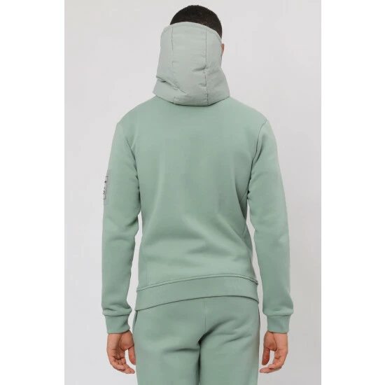 Religion Green Relaxed Fit Brushed Back Zip Through Sweat 2 Religion Green Relaxed Fit Brushed Back Zip Through Sweat - Image 2