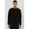 Religion Black Regular Fit Sweatshirt With Taslon Zip Pocket